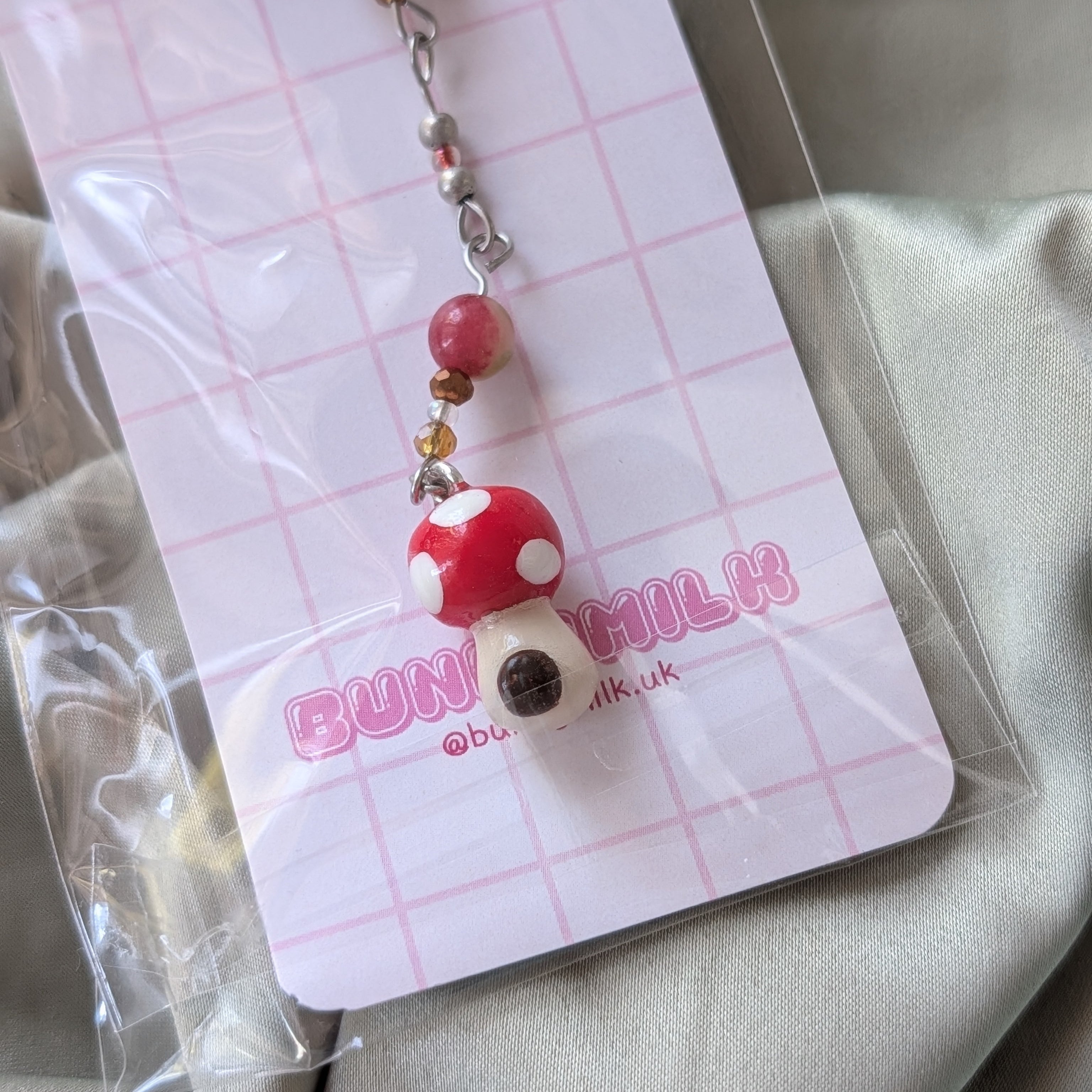Mushroom House Clay Charm | Phone Strap 🍄